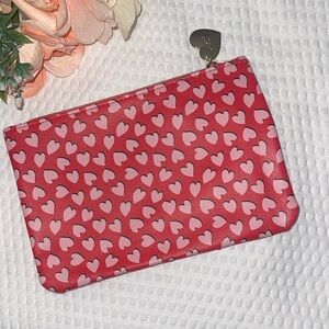 Heart Patterned Pink Pouch